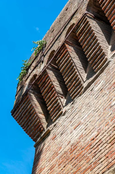 Dozza Italie Détail Des Murs Château Village Emilia Romagna Célèbre — Photo