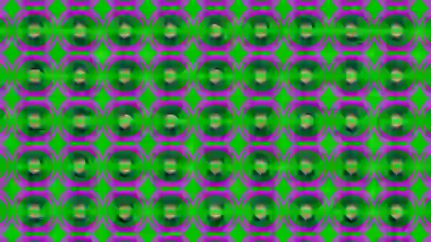 Colorful Graphic Pattern Kaleidoscope Animation Background Psychedelic Hypnotic Stroboscopic Effect — Stock Video