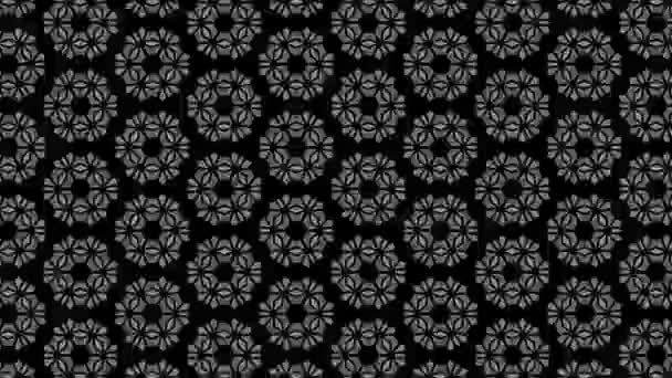 Siyah Beyaz Desenli Stroboskopik Hipnotik Etkiye Sahip Grafiksel Desen Boyutu — Stok video