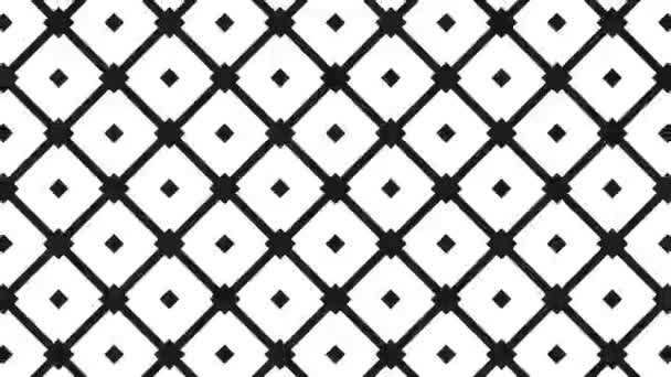 Siyah Beyaz Desenli Stroboskopik Hipnotik Etkiye Sahip Grafiksel Desen Boyutu — Stok video