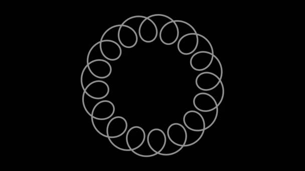 Графічний Малюнок Чорно Білого Кольору Стробоскопічним Гіпнотичним Ефектом Цьому Він — стокове відео