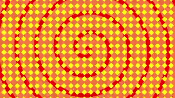 Kolorowy Wzór Graficzny Tle Efekcie Stroboskopowym Hipnotycznym Spiralnym Efektem Ruchu — Wideo stockowe