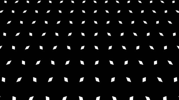 Patrón Gráfico Blanco Negro Que Inclina Mueve Compuesto Formas Geométricas — Vídeo de stock