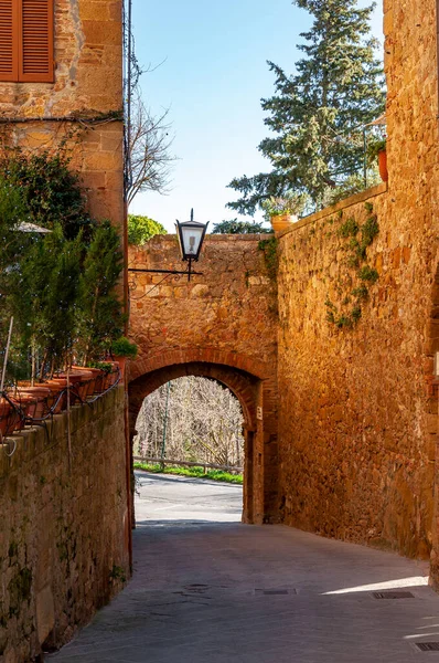 Pienza Toszkánában Olaszországban Unesco Örökség Falu Úgynevezett Ideális Város Reneszánsz — Stock Fotó