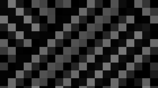 Abstract Animation Black White Minimal Background Mosaic Effect Which Varies — ストック動画