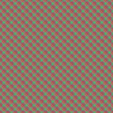 Sırtı sürekli tekrarlayan geometrik şekillerle betimleme