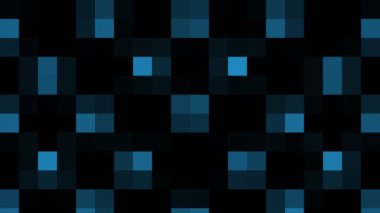 Abstract animation in black and white on a minimal background, with colored mosaic effect, which varies in size, angle and intensity, in 16: 9 video format