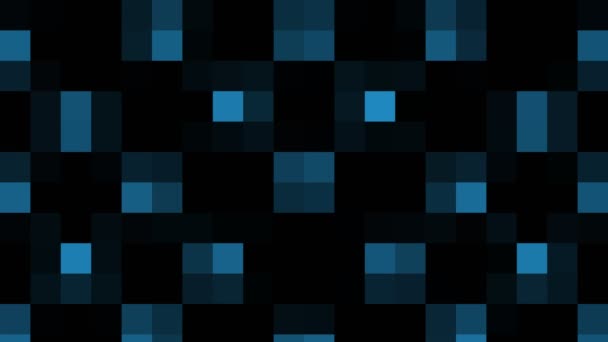 Animation abstraite en noir et blanc sur un fond minimal, avec effet mosaïque coloré, dont la taille, l'angle et l'intensité varient, au format vidéo 16 : 9 