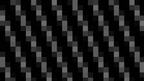 Abstraktní Animace Černobílé Barvě Minimálním Pozadí Mozaikovým Efektem Který Liší — Stock video