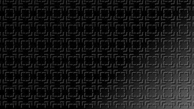 Soyut dokuya göre boyut, açı ve yoğunluk olarak değişen minimal arkaplan üzerinde siyah ve beyaz grafik animasyonu, 16: 9 video biçiminde.