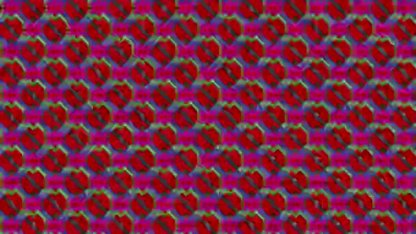 Colorful Graphic Pattern Kaleidoscope Animation Background Psychedelic Hypnotic Stroboscopic Effect — Stock Video