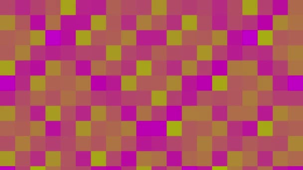 Animation abstraite en noir et blanc sur un fond minimal, avec effet mosaïque coloré, dont la taille, l'angle et l'intensité varient, au format vidéo 16 : 9 