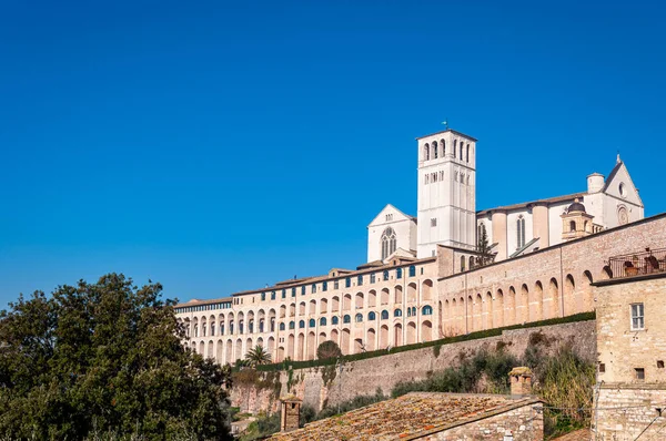 Assisi, the city of peace, Italy. UNESCO World Heritage Site, the birthplace of Saint Francis. View of the lower and upper basilicas dedicated to the saint.
