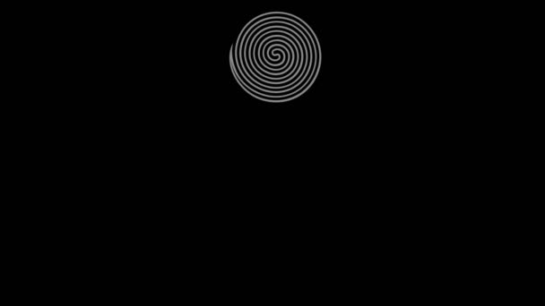 Графічний Єкт Чорно Білого Кольору Стробоскопічним Гіпнотичним Ефектом Який Обертається — стокове відео