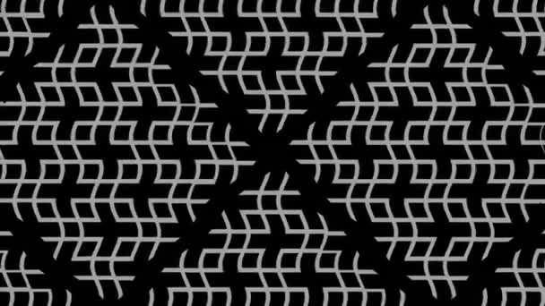 Abstract Black White Animation Minimal Background Wave Effect Which Varies — Stock Video