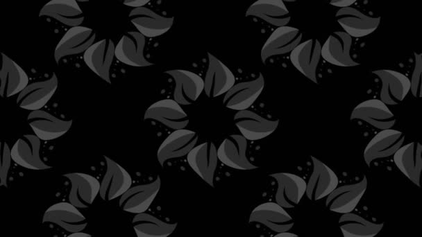 Abstract Black White Animation Minimal Background Wave Effect Which Varies — 图库视频影像