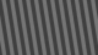 Abstract animation in black and white on a minimal background with mosaic effect, which rotates, varies in size, angle and intensity, in 16: 9 video format