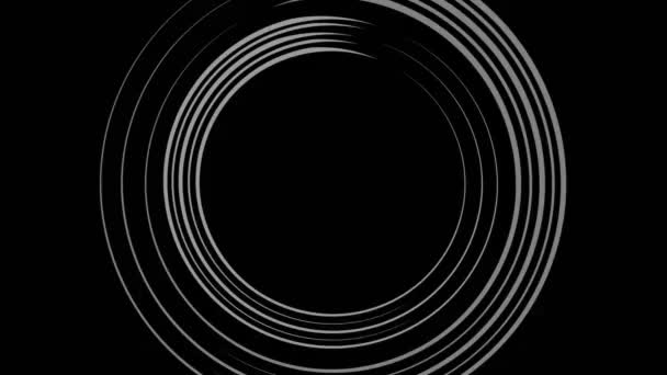Siyah Beyaz Saat Yönünde Dönen Tam Ekran Boyutunu Video Biçiminde — Stok video