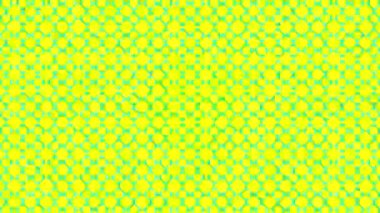 Arka planda stroboskopik ve hipnotik efektli renkli grafik desen, boyutu artarken merkezden dairesel geçiş efektiyle, 16: 9 video biçiminde