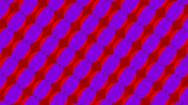 Saat yönünde döndükçe renk değiştiren ve sonra saat yönünün tersine hipnotik ve stroboskopik bir etki yaratan grafiksel desen, 16: 9 video biçiminde.