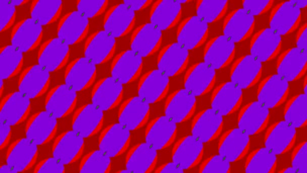 Graphic Pattern Quickly Changes Color Rotates Clockwise Anticlockwise Creating Hypnotic — Stock Video