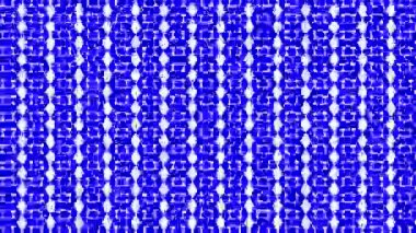 Kaleydoskop animasyonuna sahip renkli grafik deseni, psikedelik, hipnotik ve stroboskopik efektli bir arka planda, 16: 9 video biçiminde