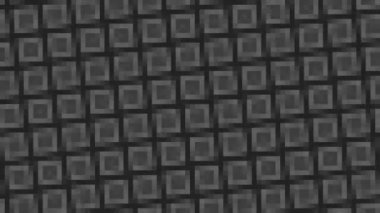  Abstract animation in black and white on a minimal background with mosaic effect, which rotates, varies in size, angle and intensity, in 16: 9 video format