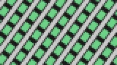 16: 9 video biçiminde, mozaik efektli, boyutu, açısı ve yoğunluğu değişen, asgari arkaplan üzerindeki soyut renkli animasyon