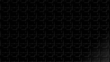 Soyut dokuya göre boyut, açı ve yoğunluk olarak değişen minimal arkaplan üzerinde siyah ve beyaz grafik animasyonu, 16: 9 video biçiminde.