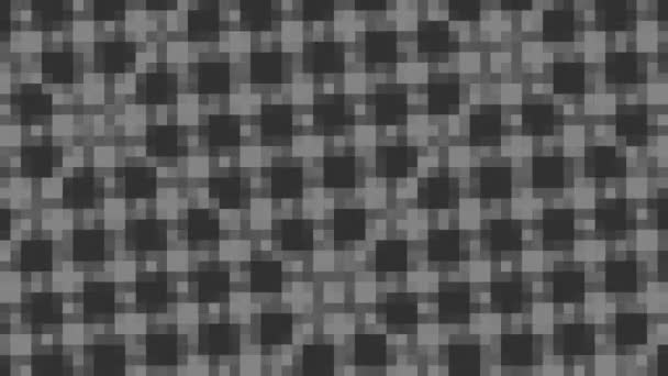 Animación Abstracta Blanco Negro Sobre Fondo Mínimo Con Efecto Mosaico — Vídeos de Stock