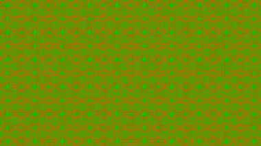 Kaleydoskop animasyonuna sahip renkli grafik deseni, psikedelik, hipnotik ve stroboskopik efektli bir arka planda, 16: 9 video biçiminde