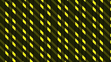 Two sets of color bars that move and oscillate with a hypnotic effect, an anchor point from top left to bottom right corner on the background, made up of different color strips.