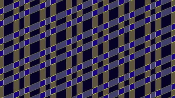 Deux ensembles de barres de couleur qui se déplacent et tournent avec un effet hypnotique, point d'ancrage au centre et couvrent tout l'arrière-plan, composé de différentes bandes de couleur .