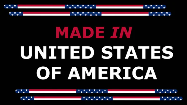 Illustration Slogan Text Made United States America Frame Minimal Background — Stock Photo, Image