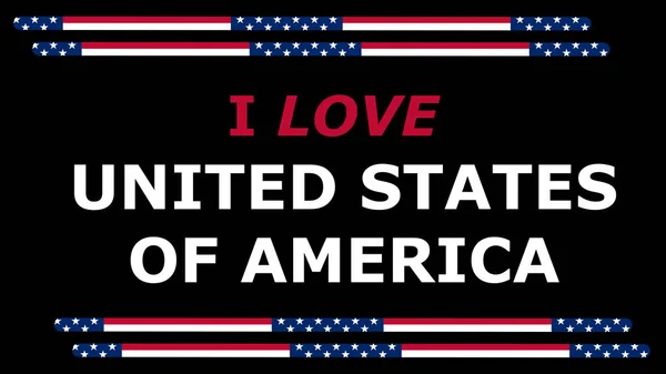 Illustratie Met Slogan Tekst Love United States America Met Frame — Stockfoto