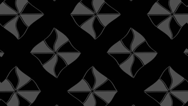 Abstract Black White Animation Minimal Background Wave Effect Which Varies — ストック動画