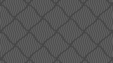 Abstract black and white animation on minimal background with wave effect, which varies in size, angle and intensity with abstract texture, in 16: 9 video format