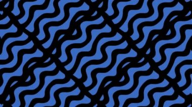 Abstract animation in black and white on a minimal background, with a colored wave effect, which varies in size, angle and intensity, in 16: 9 video format