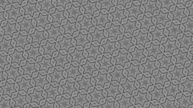 Siyah-beyaz, minimal arkaplan, boyut, açı ve yoğunluk olarak değişen, hipnotik, psikedelik ve stroboskopik efektli bir arka planda, 16: 9 video formatında grafik animasyonu.