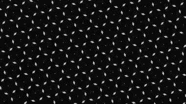 Siyah-beyaz, minimal arkaplan, boyut, açı ve yoğunluk olarak değişen, hipnotik, psikedelik ve stroboskopik efektli bir arka planda, 16: 9 video formatında grafik animasyonu.
