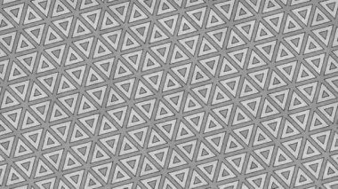 Siyah-beyaz, minimal arkaplan, boyut, açı ve yoğunluk olarak değişen, hipnotik, psikedelik ve stroboskopik efektli bir arka planda, 16: 9 video formatında grafik animasyonu.