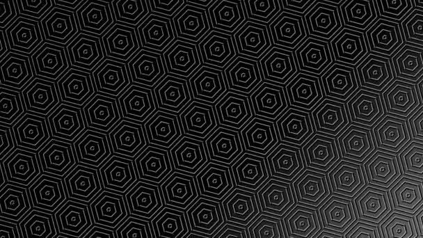 Grafická Animace Černobílé Barvě Minimálním Pozadí Které Liší Velikostí Úhlem — Stock video