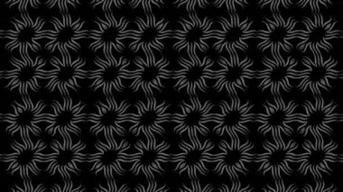 Abstract black and white animation on minimal background with wave effect, which varies in size, angle and intensity with abstract texture, in 16: 9 video format