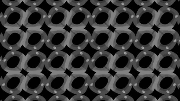 Animación Abstracta Blanco Negro Sobre Fondo Mínimo Con Efecto Onda — Vídeos de Stock