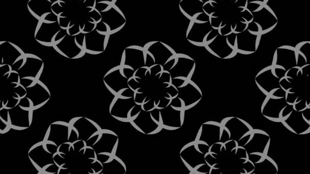 Abstrakte Schwarz Weiß Animation Auf Minimalem Hintergrund Mit Welleneffekt Der — Stockvideo