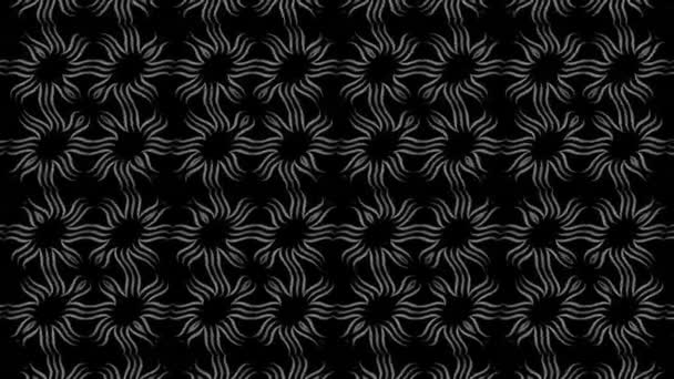 Abstract Black White Animation Minimal Background Wave Effect Which Varies — Stock Video