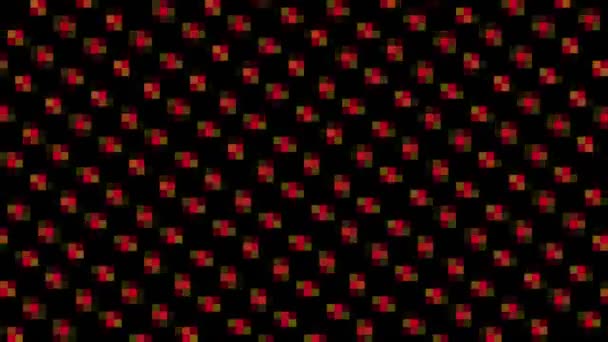 Абстрактна Кольорова Анімація Мінімальному Тлі Мозаїчним Ефектом Який Обертається Змінюється — стокове відео