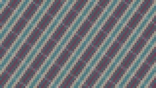 Animation colorée abstraite sur fond minimal avec effet mosaïque, qui tourne, varie en taille, angle et intensité, au format vidéo 16 : 9 