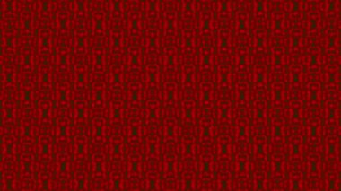 Kaleydoskop animasyonuna sahip renkli grafik deseni, psikedelik, hipnotik ve stroboskopik efektli bir arka planda, 16: 9 video biçiminde