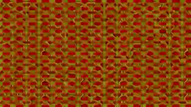 Kaleydoskop animasyonuna sahip renkli grafik deseni, psikedelik, hipnotik ve stroboskopik efektli bir arka planda, 16: 9 video biçiminde